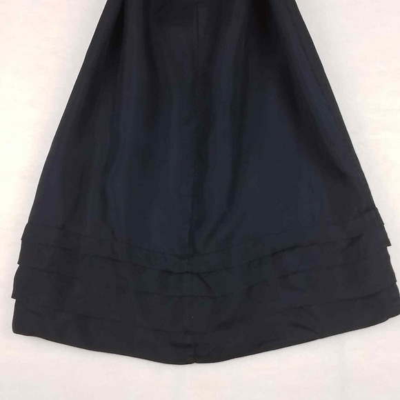 Banana Republic Dress XS Black 100% Silk Sleeveless Beaded Neck Belted Sheath - Picture 6 of 11